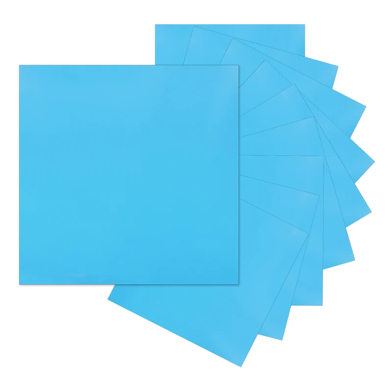 10Pcs Adhesive Vinyl Sheets Bundle,12”x12”Self Adhesive Vinyl, Light Blue