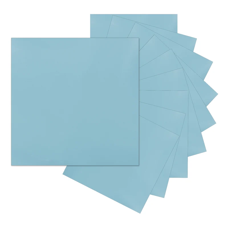 10Pcs Adhesive Vinyl Sheets Bundle,12”x12”Self Adhesive Vinyl, Gray-blue