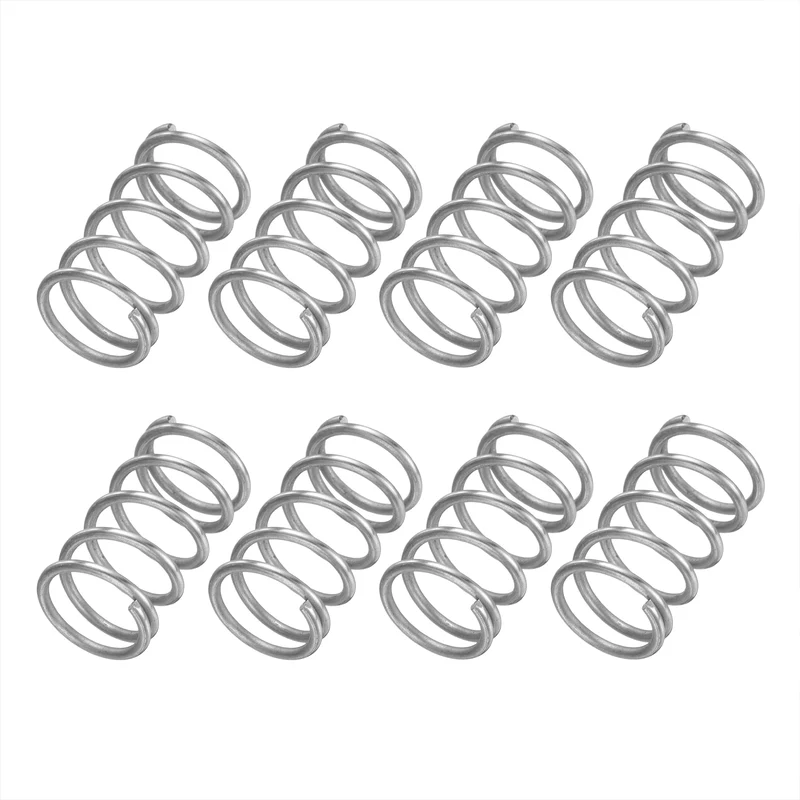 8Pcs SP 9728 Compression Spring 304 Stainless Steel, 0.054" GA, 9/16"x1"