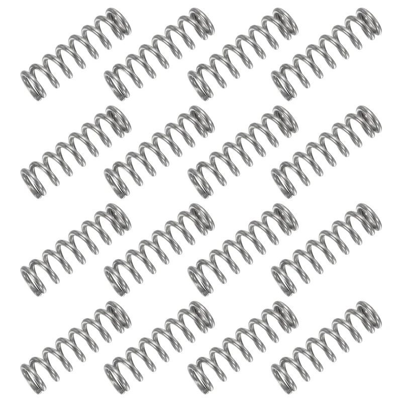 30Pcs Compression Spring 304 Stainless Steel, 1mm Wire, 6x20mm (ODxL)