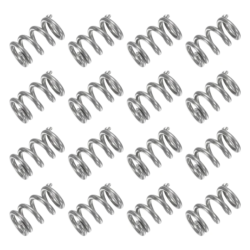 30Pcs Compression Spring 304 Stainless Steel, 1mm Wire, 6x10mm (ODxL)