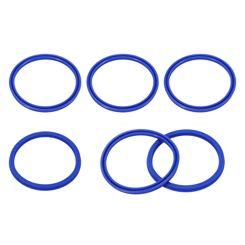 6 Pcs UHS Radial Shaft Seal 75mm ID x 85mm OD x 6mm W Metric TPU Oil Seal Blue