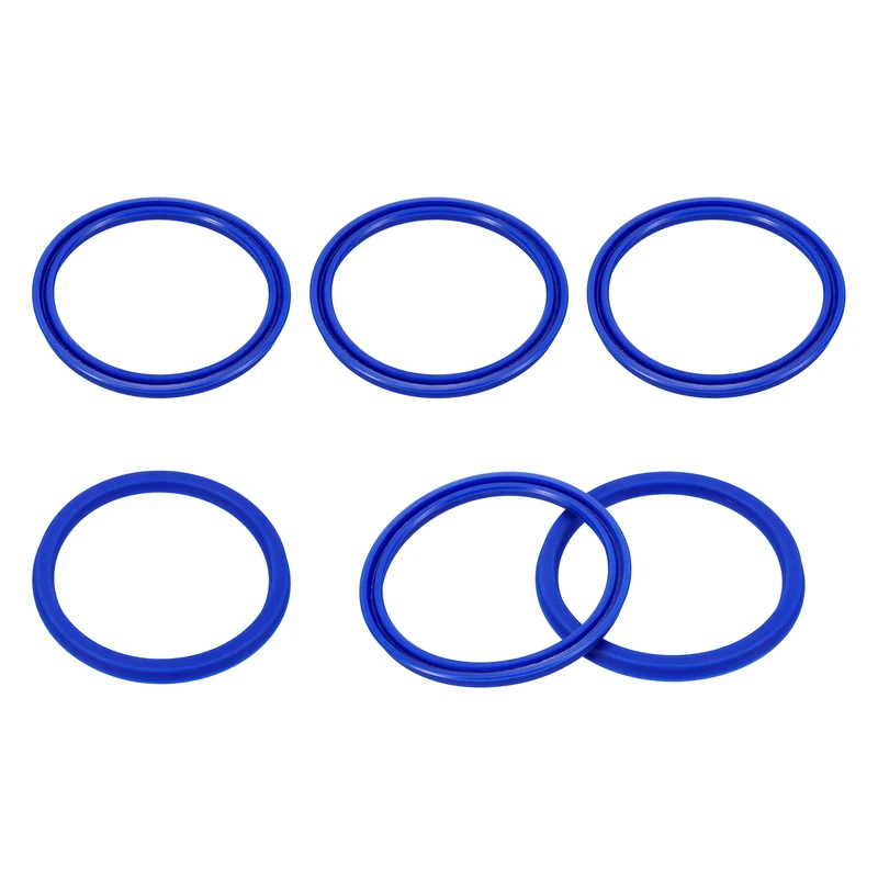 6 Pcs UHS Radial Shaft Seal 70mm ID x 80mm OD x 6mm W Metric TPU Oil Seal Blue