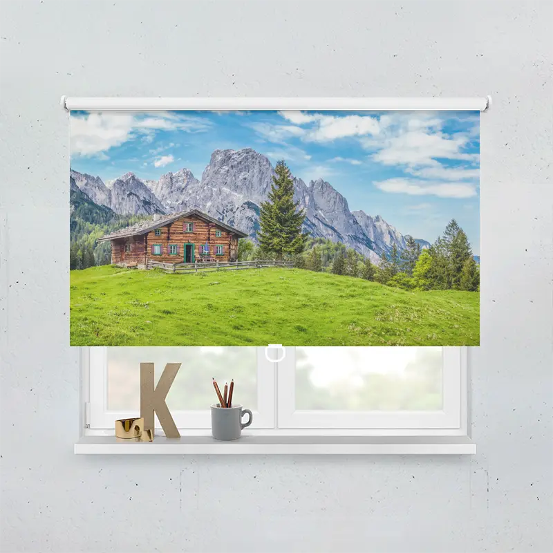 Springrollo Motiv "Berghuette Alpen"