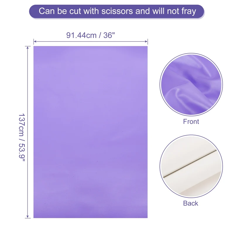 PU Faux Leather Fabric 1 Yards Synthetic Leather Material, Purple