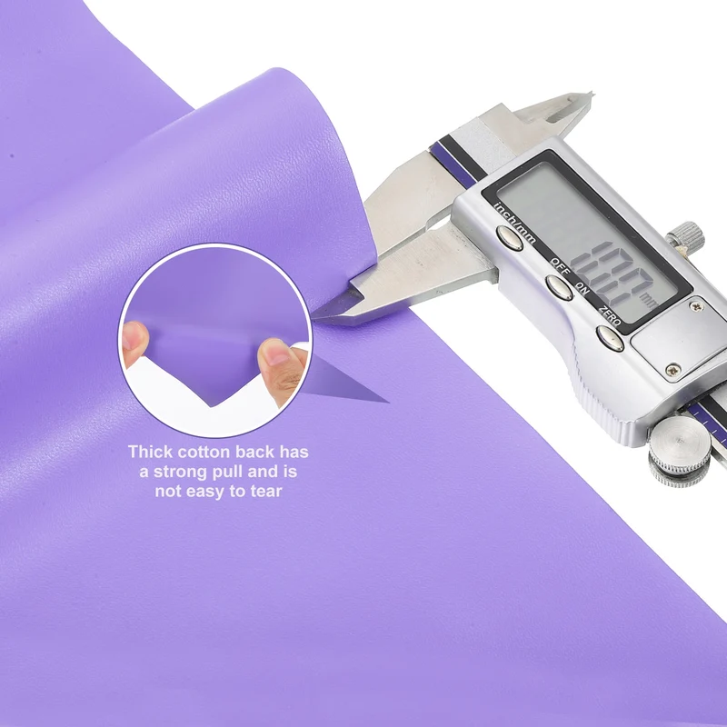PU Faux Leather Fabric 1 Yards Synthetic Leather Material, Purple