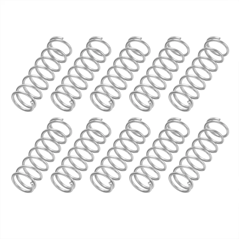 10Pcs SP 9703 Compression Spring 304 Stainless Steel, 0.041" GA, 3/8"x1-1/8"