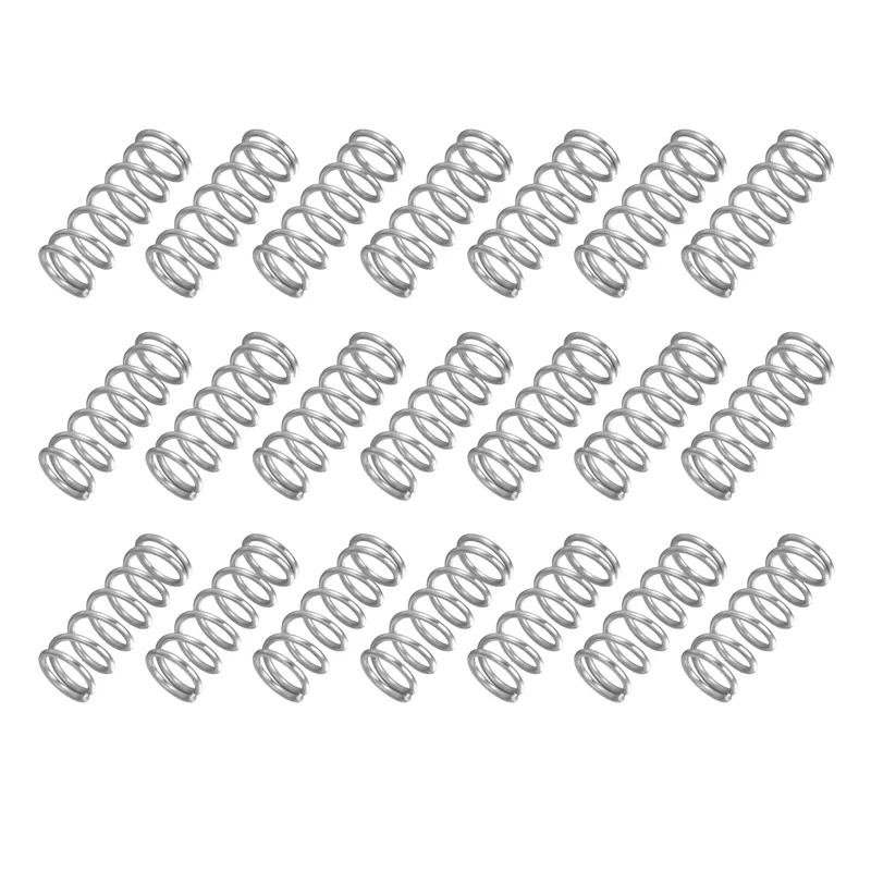 50Pcs SP 9704 Compression Spring 304 Stainless Steel, 0.020" GA, 7/32"x1-3/4"