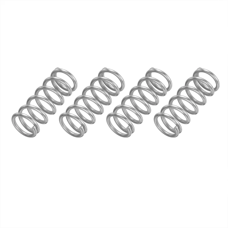 4Pcs SP 9707 Compression Spring 304 Stainless Steel, 0.072" GA, 9/16"x1-3/8"