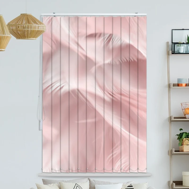 Lamellenvorhang Motiv "Feder rosa abstrakt"
