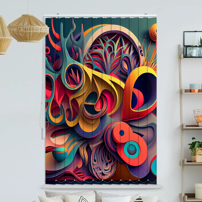 Lamellenvorhang Motiv "Kaleidoskop abstrakt"