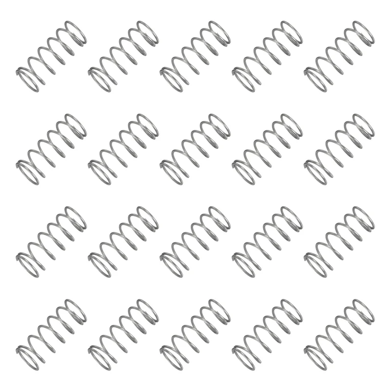 20Pcs Compression Spring 304 Stainless Steel, 1.2mm Wire, 15x35mm (ODxL)