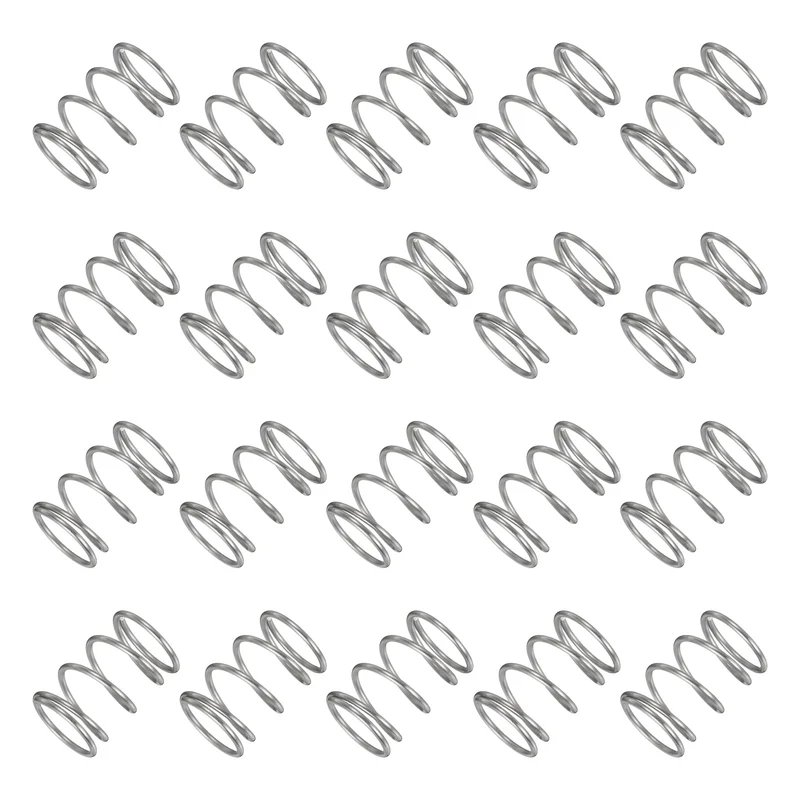 20Pcs Compression Spring 304 Stainless Steel, 1.2mm Wire, 15x20mm (ODxL)