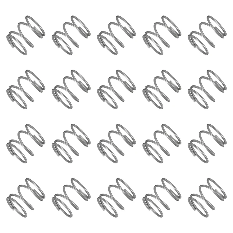 20Pcs Compression Spring 304 Stainless Steel, 1.2mm Wire, 15x15mm (ODxL)