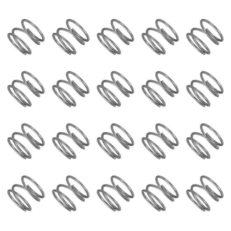 20Pcs Compression Spring 304 Stainless Steel, 1.2mm Wire, 15x10mm (ODxL)