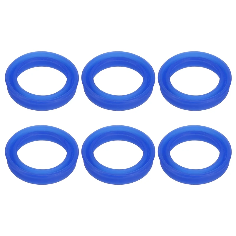 6 Pcs UN Radial Shaft Seal, 18mm ID x 24mm OD x 5mm Width TPU Oil Seal, Blue