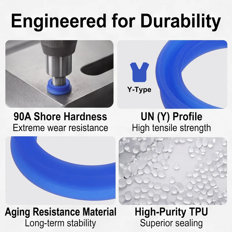 6 Pcs UN Radial Shaft Seal, 18mm ID x 24mm OD x 5mm Width TPU Oil Seal, Blue