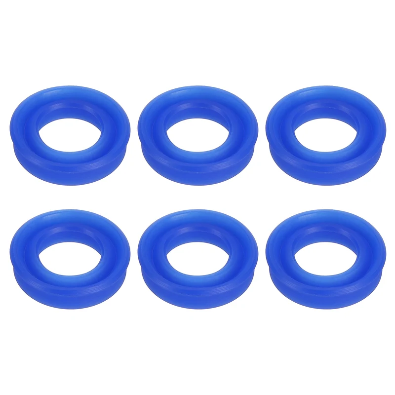 6 Pcs UN Radial Shaft Seal, 12.5mm ID x 20.5mm OD x 5mm Width TPU Oil Seal, Blue