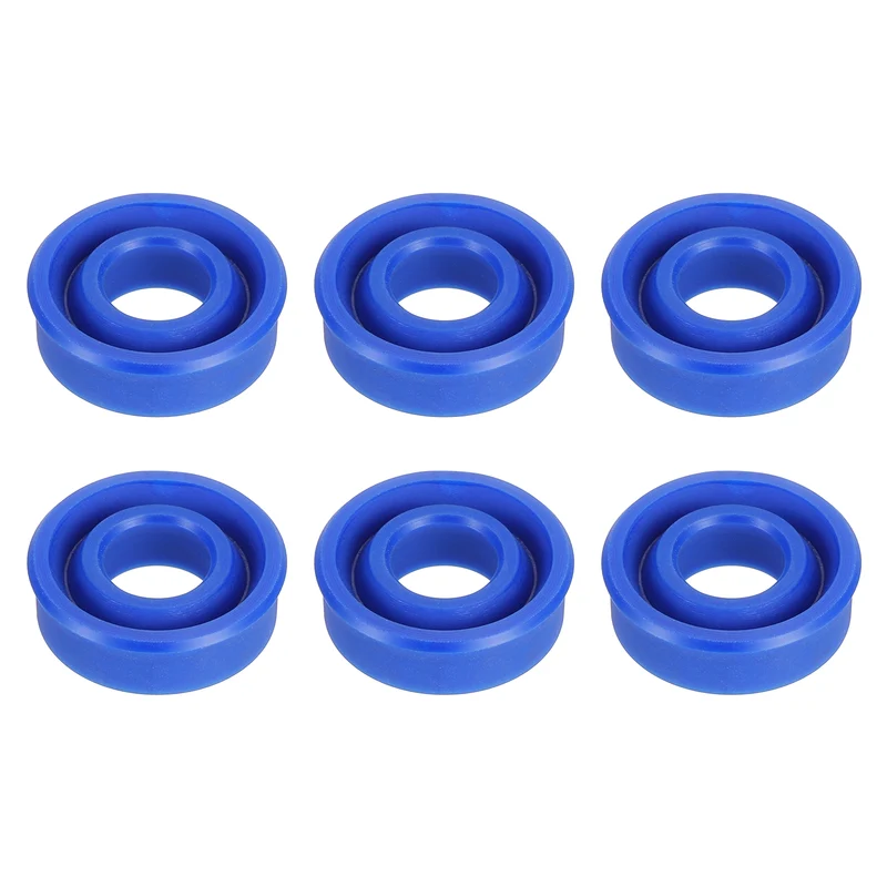 6 Pcs UN Radial Shaft Seal, 12mm ID x 25mm OD x 8mm Width TPU Oil Seal, Blue