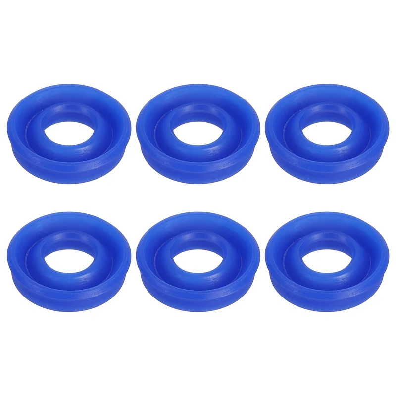 6 Pcs UN Radial Shaft Seal, 12mm ID x 24mm OD x 6mm Width TPU Oil Seal, Blue