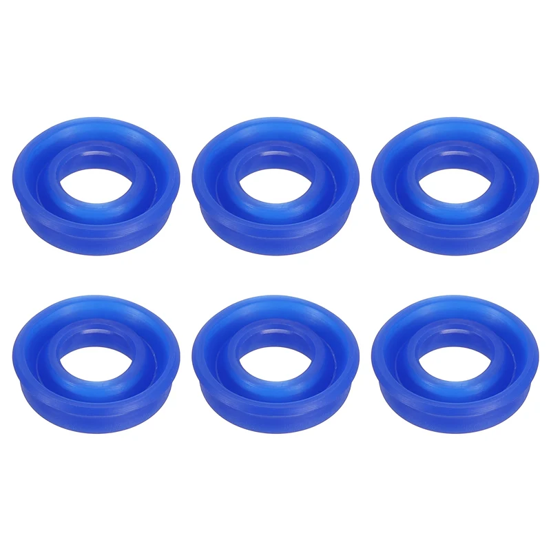 6 Pcs UN Radial Shaft Seal, 12mm ID x 22mm OD x 6mm Width TPU Oil Seal, Blue