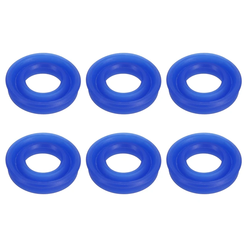 6 Pcs UN Radial Shaft Seal, 12mm ID x 22mm OD x 5mm Width TPU Oil Seal, Blue
