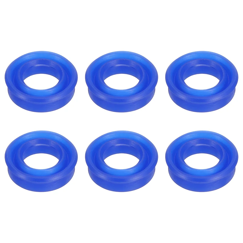 6 Pcs UN Radial Shaft Seal, 12mm ID x 20mm OD x 6mm Width TPU Oil Seal, Blue