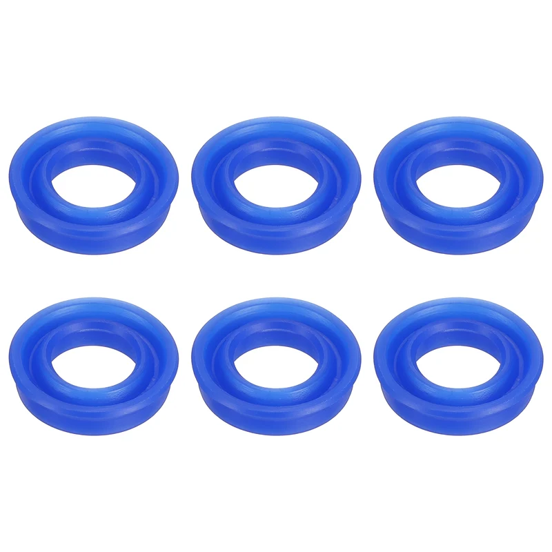 6 Pcs UN Radial Shaft Seal, 12mm ID x 20mm OD x 5mm Width TPU Oil Seal, Blue