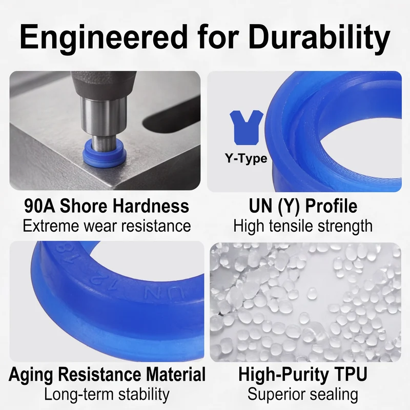 6 Pcs UN Radial Shaft Seal, 12mm ID x 18mm OD x 6mm Width TPU Oil Seal, Blue