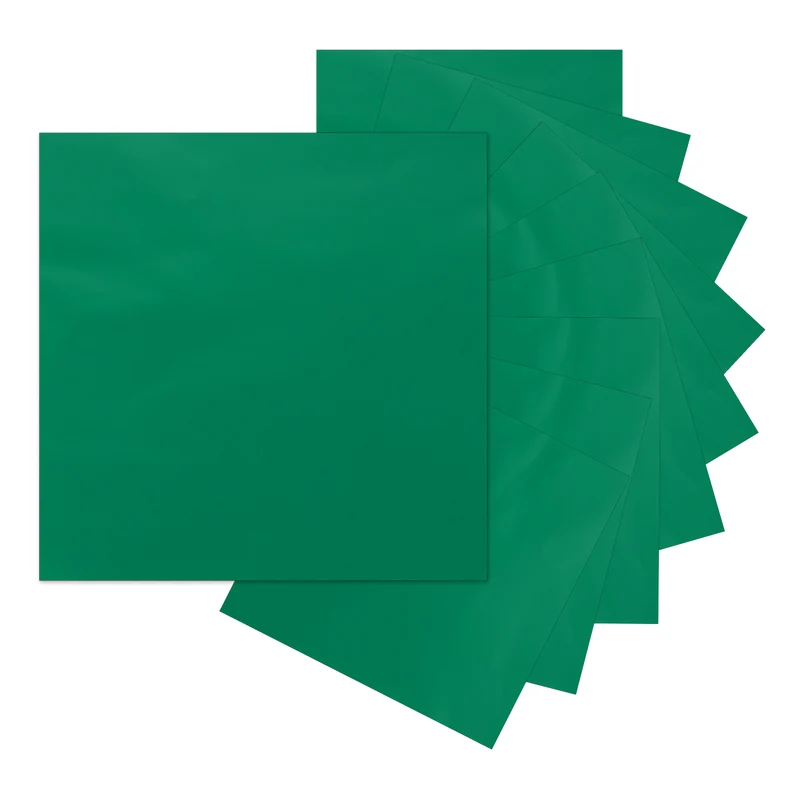 10Pcs Adhesive Vinyl Sheets Bundle,12”x12”Self Adhesive Vinyl, Dark Green