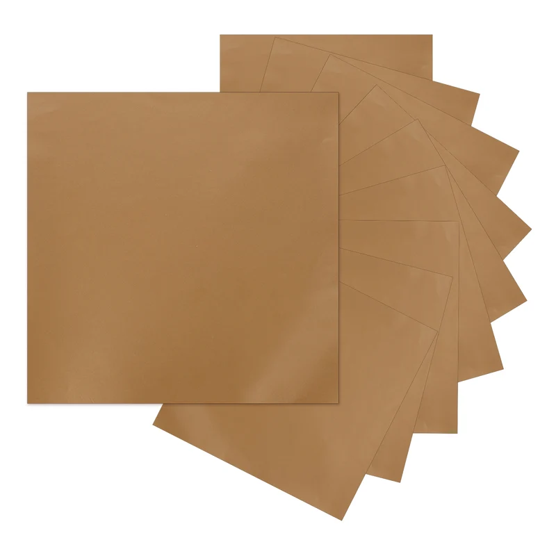 10Pcs Adhesive Vinyl Sheets Bundle,12”x12”Self Adhesive Vinyl, Metallic Copper