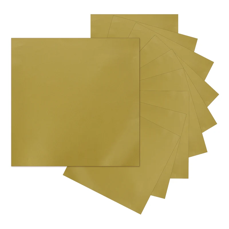 10Pcs Adhesive Vinyl Sheets Bundle,12”x12”Self Adhesive Vinyl, Metallic Gold