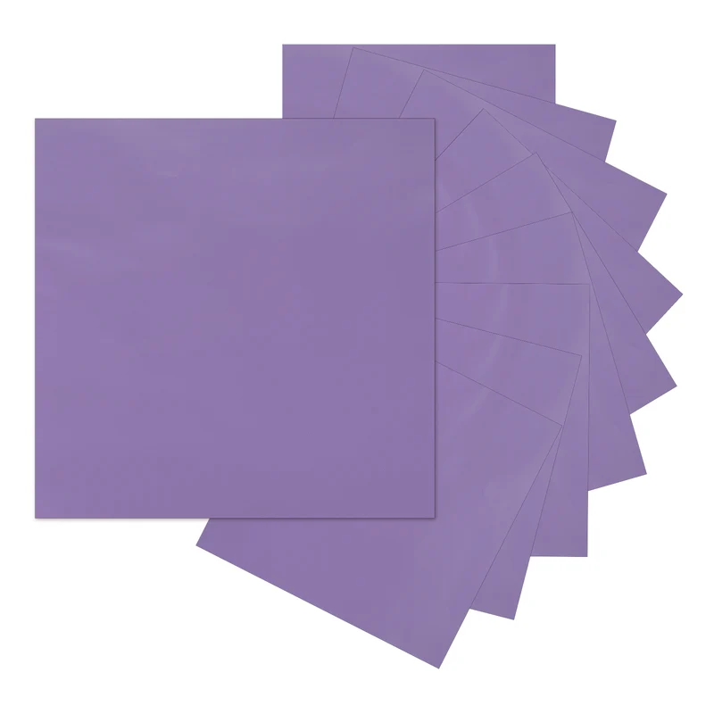 10Pcs Adhesive Vinyl Sheets Bundle,12”x12”Self Adhesive Vinyl, Light Purple