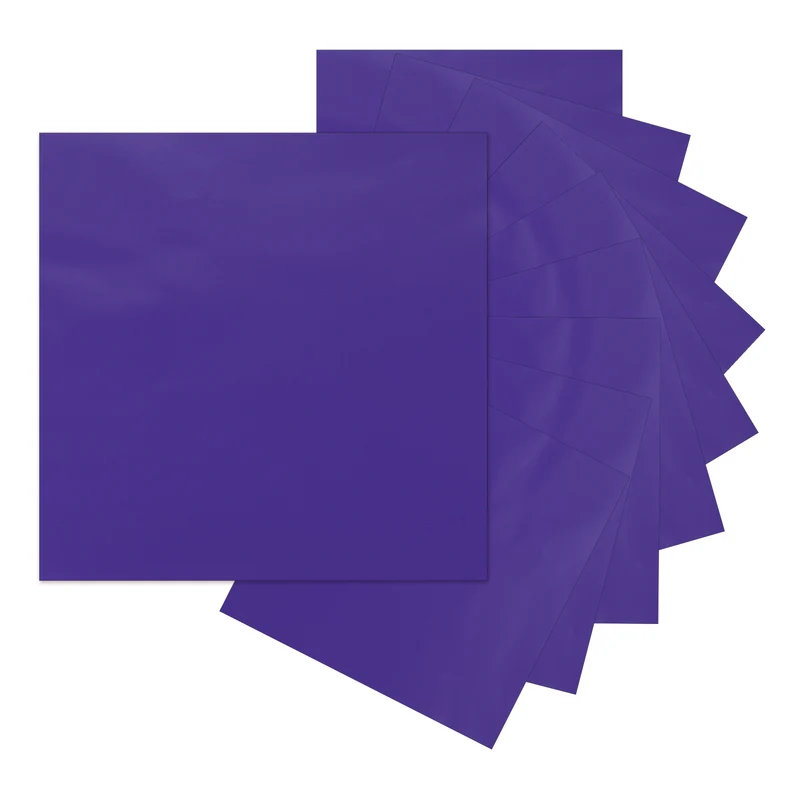 10Pcs Adhesive Vinyl Sheets Bundle,12”x12”Self Adhesive Vinyl, Dark Purple