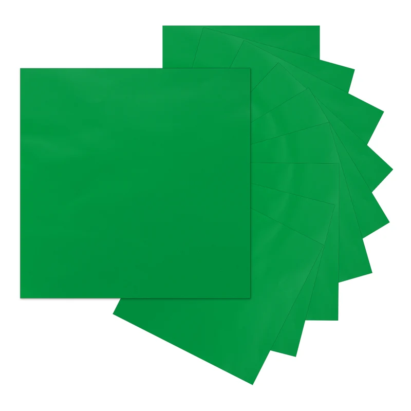 10Pcs Adhesive Vinyl Sheets Bundle,12”x12”Self Adhesive Vinyl, Green
