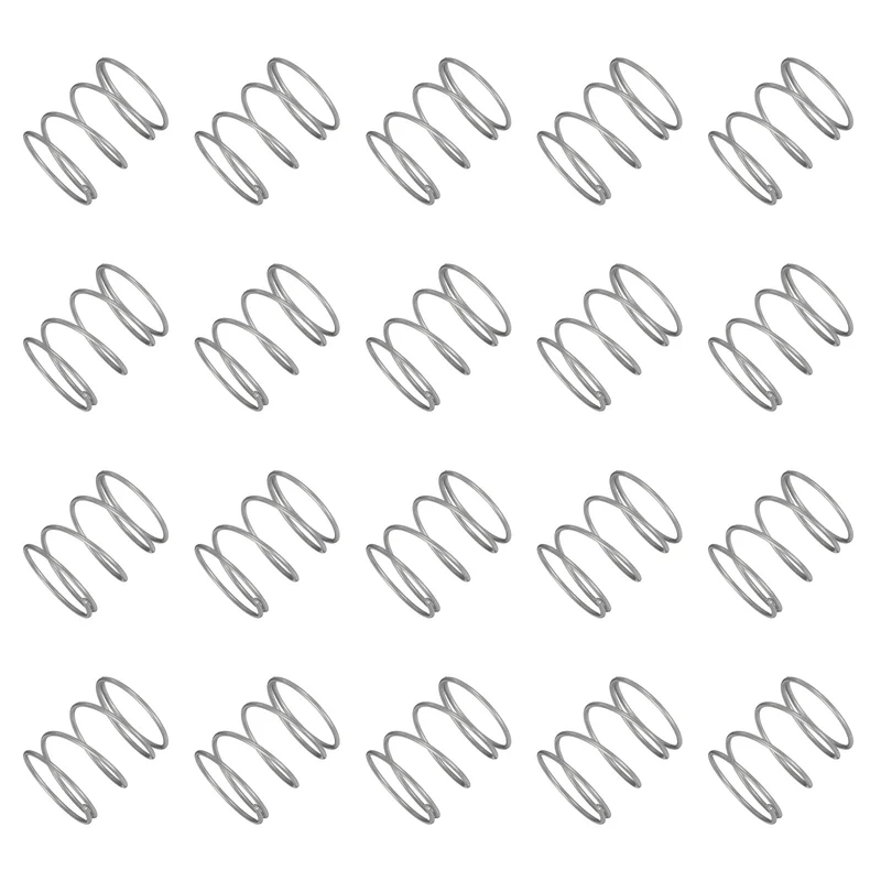 20Pcs Compression Spring 304 Stainless Steel, 1.2mm Wire, 22x25mm (ODxL)
