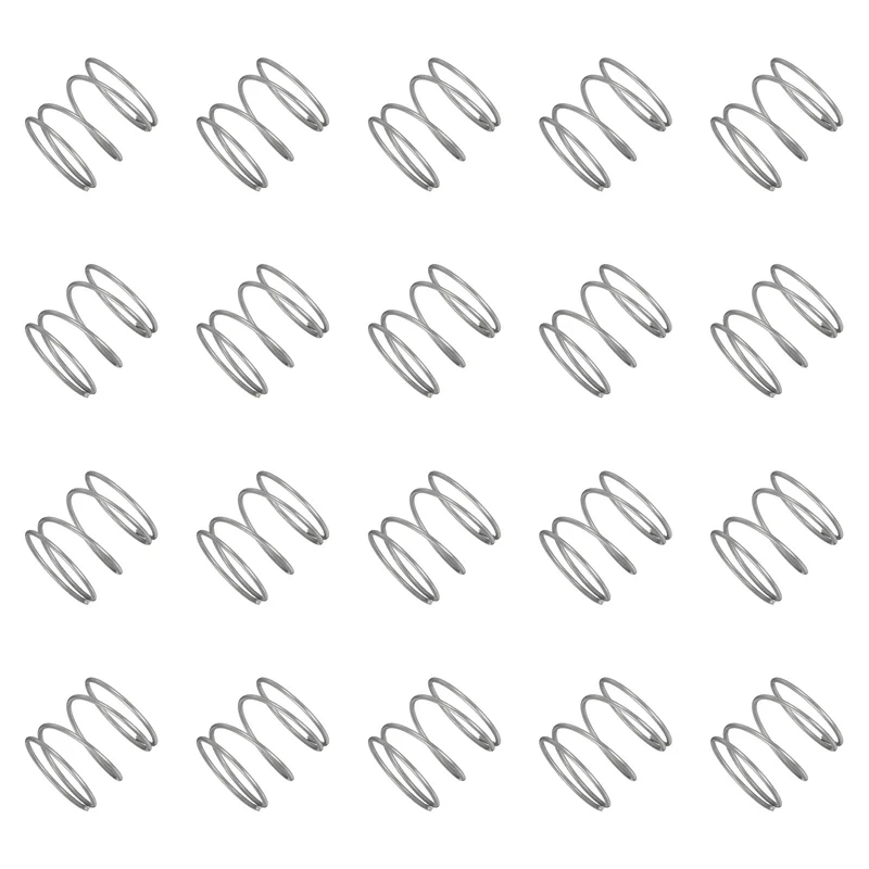 20Pcs Compression Spring 304 Stainless Steel, 1.2mm Wire, 22x20mm (ODxL)