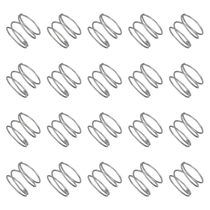 20Pcs Compression Spring 304 Stainless Steel, 1.2mm Wire, 22x15mm (ODxL)