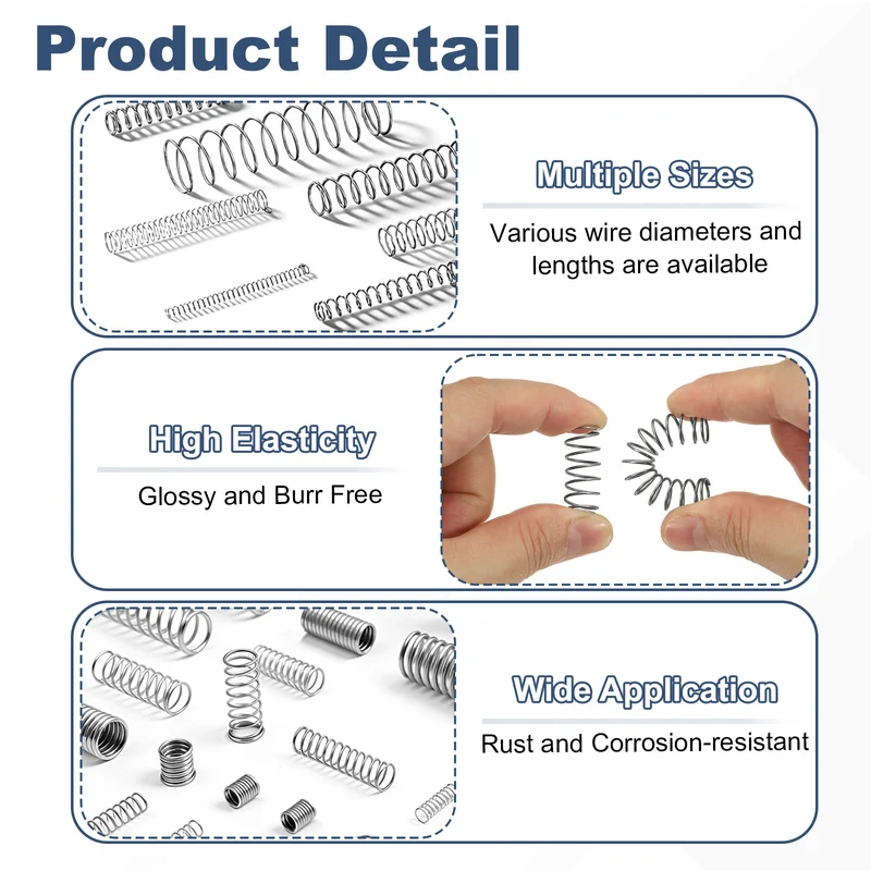 20Pcs Compression Spring 304 Stainless Steel, 1.2mm Wire, 22x15mm (ODxL)
