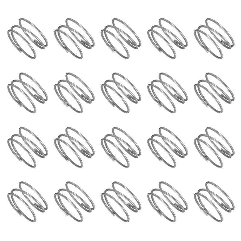 20Pcs Compression Spring 304 Stainless Steel, 1.2mm Wire, 22x10mm (ODxL)