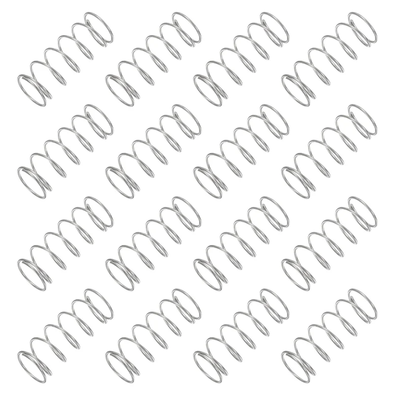 30Pcs Compression Spring 304 Stainless Steel, 1mm Wire, 15x35mm (ODxL)