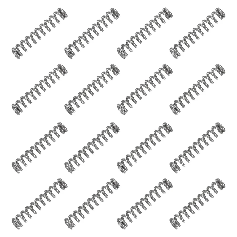 30Pcs Compression Spring 304 Stainless Steel, 1mm Wire, 5x25mm (ODxL)
