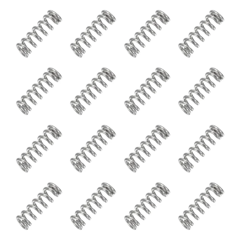 30Pcs Compression Spring 304 Stainless Steel, 1mm Wire, 5x15mm (ODxL)