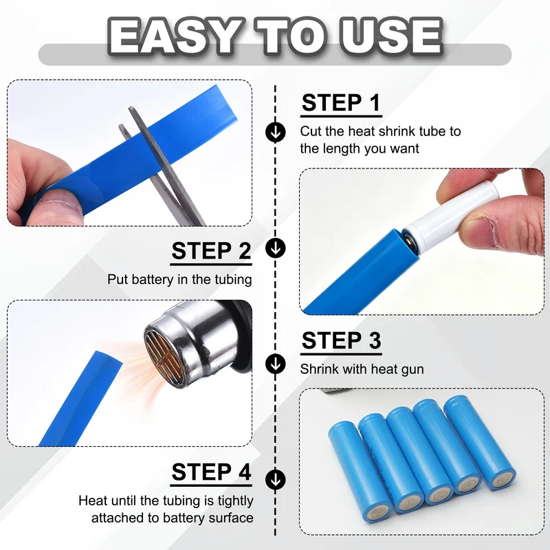 Battery Wrap, Heat Shrink Tubing, 103mm Flat Width 66mm ID, Transparent