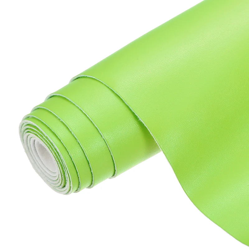 PU Faux Leather Fabric 0.4 Yards Synthetic Leather Material Light Green