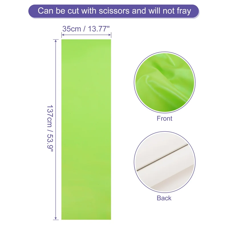 PU Faux Leather Fabric 0.4 Yards Synthetic Leather Material Light Green