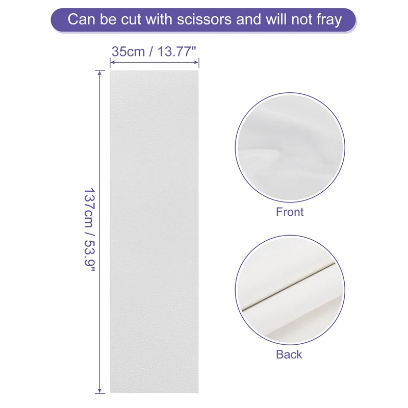 PU Faux Leather Fabric 0.4 Yards Synthetic Leather Material White