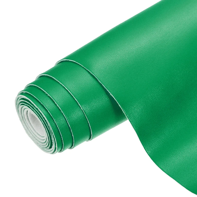 PU Faux Leather Fabric 0.4 Yards Synthetic Leather Material Green