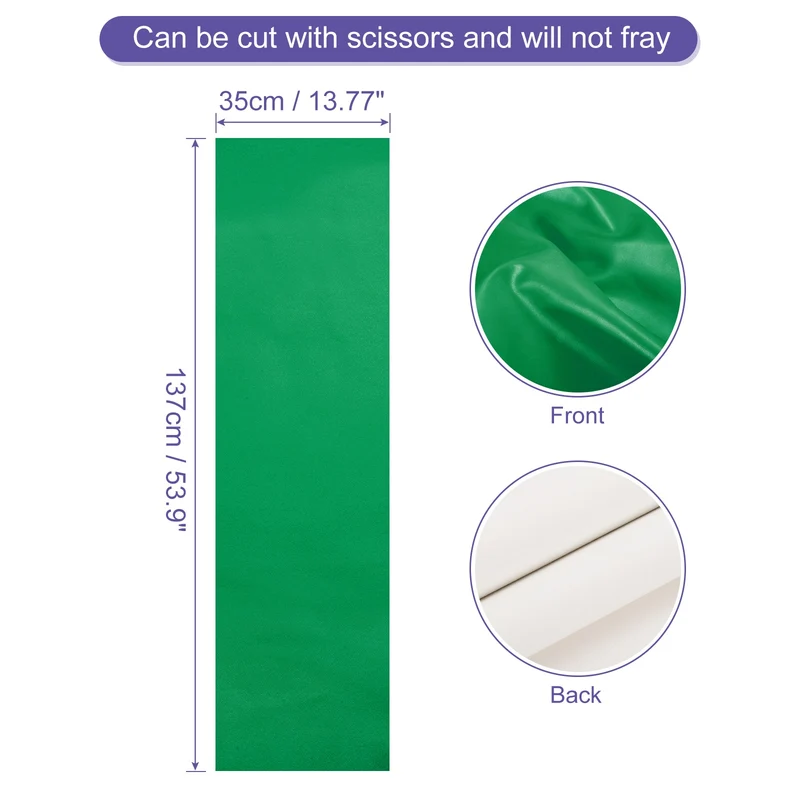 PU Faux Leather Fabric 0.4 Yards Synthetic Leather Material Green