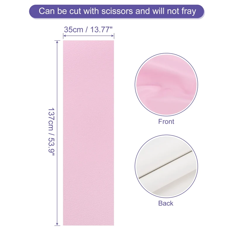 PU Faux Leather Fabric 0.4 Yards Synthetic Leather Material Pink